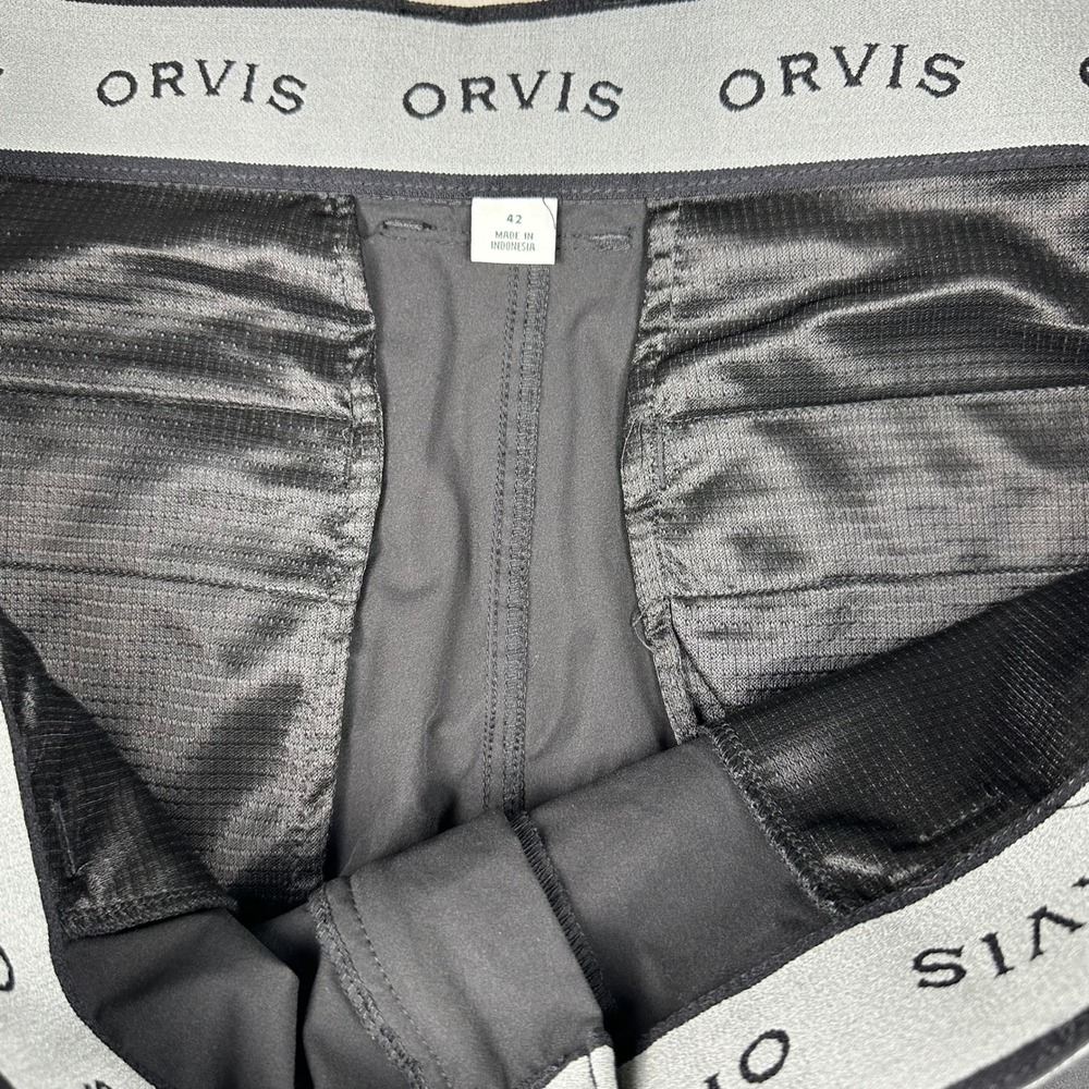 Orvis Mens Tech Cargo Shorts Black Size 42 Hiking Fishing Tech Cargo Lightweight - Picture 8 of 16